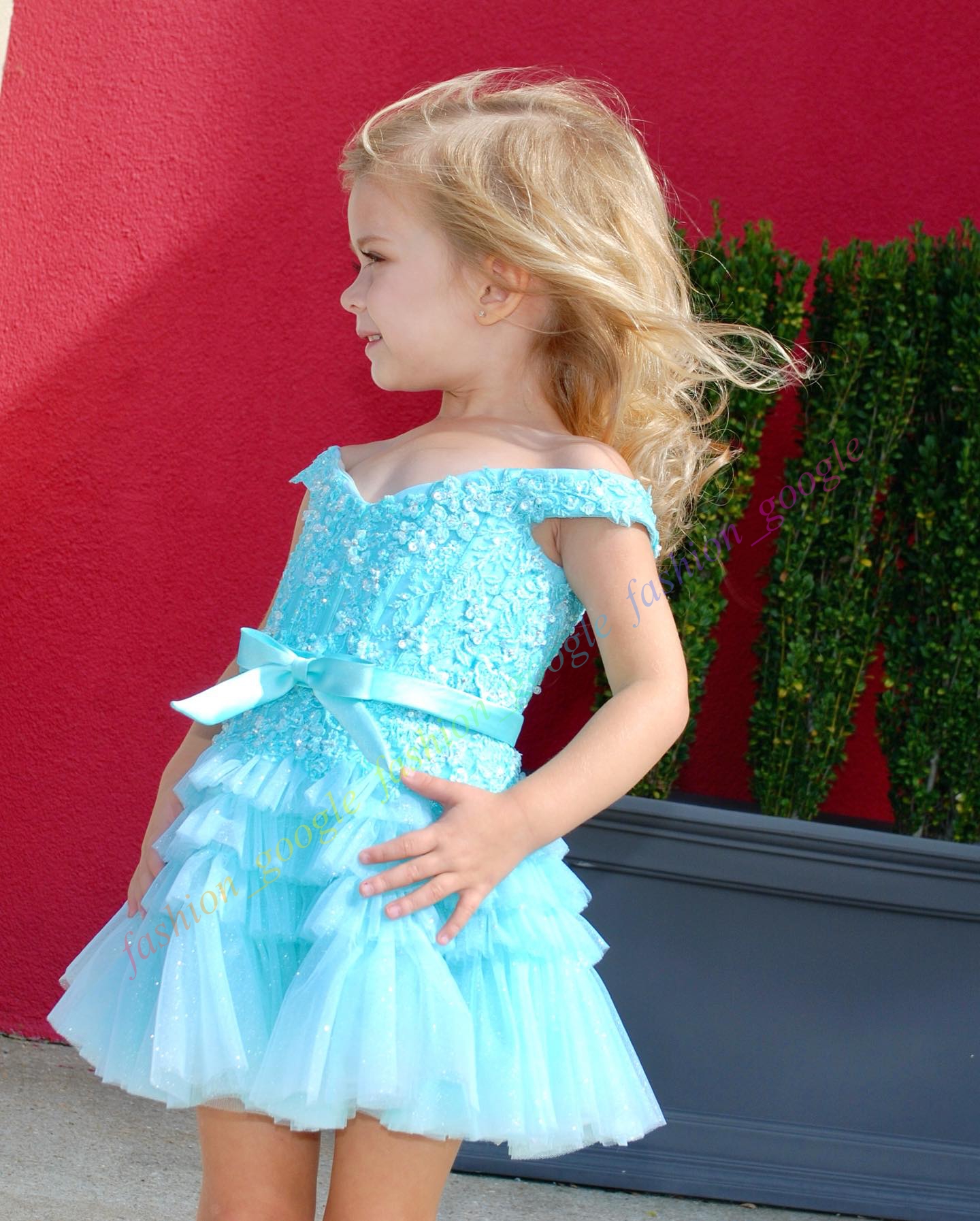 Baby Girls Glitz Pageant Dress 2025 Layer Tulle Lace Cupcake Pageant Cocktail Party Gown Flower Girl Toddler Infant Little Miss Lilac Pink Aqua Interv