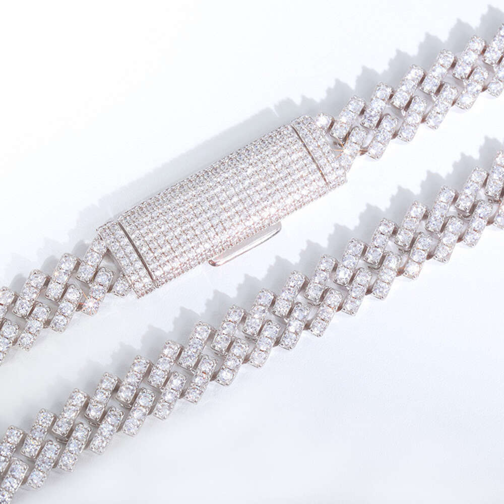 Gra Certificate 10mm Single Row Cuban Chain Fine Jewelry D/vvs Moissanite Cuban Link Chain Rapper Hip Hop Necklace Jewelry