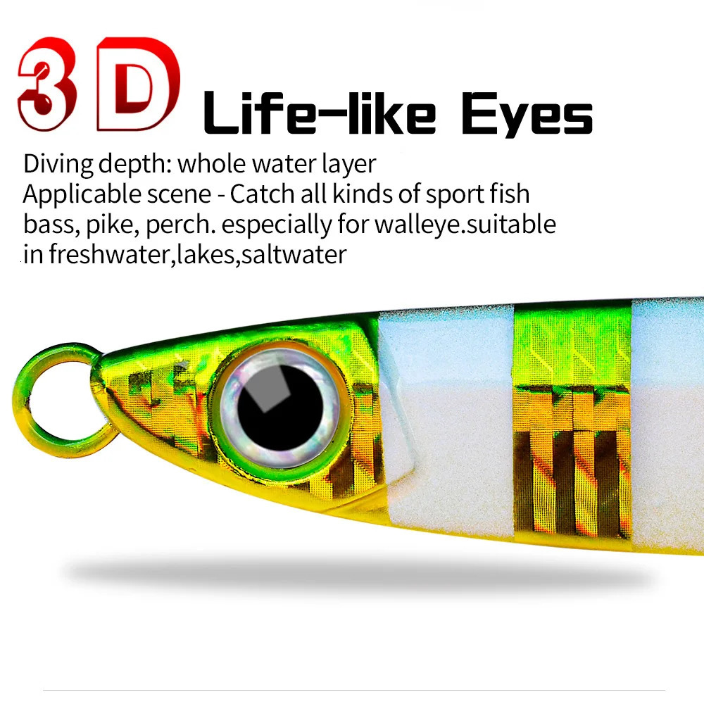 5PcsSet 14g40g60g80g Fast Sink Luminous Jigging Fishing Lure Metal Jig Spoon Pesca Shore Lures Fish Tuna Bait Saltwater Sea 240113