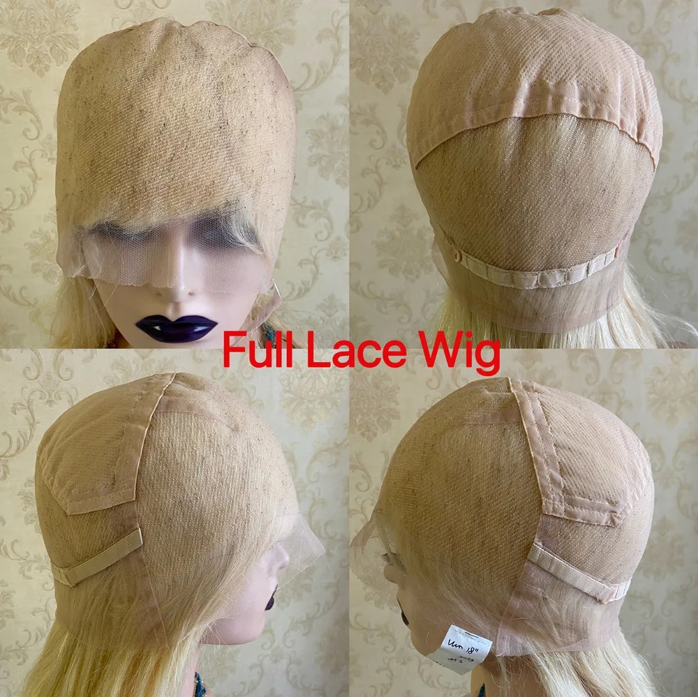 Premium Brazilian Human Hair Dark Blonde Balayage Brunette Full Lace Wigs Natural Brown Highlights Lace Frontal Wig