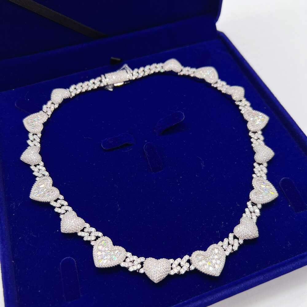 New Arrivals Fashion Iced Out 925 Sterling Silver Vvs Moissanite Cuban Link Chain
