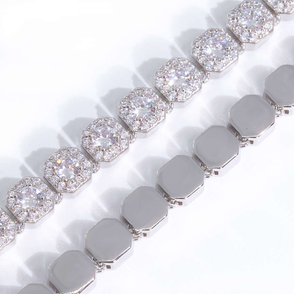 Custom d Vvs Moissanite Diamond Cuban Link Chain S925 Silver 8mm 12mm Large Tennis Solid Back Hiphop Necklace