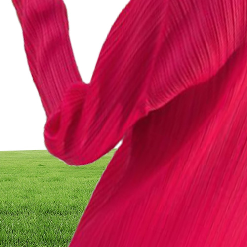 Women039s TShirt Miyake Pleated Tops Fall Women Trendy Size Clothing Asthetic Pure Color With Short Sleeves Bottoming Shi