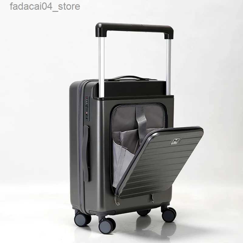 Suitcases Trolley Case for 20/24 inches Universal Wheels Travel Suitcase Rolling Luggage Case Rear Opening Wide Bar Lightweight Luggage Q240115