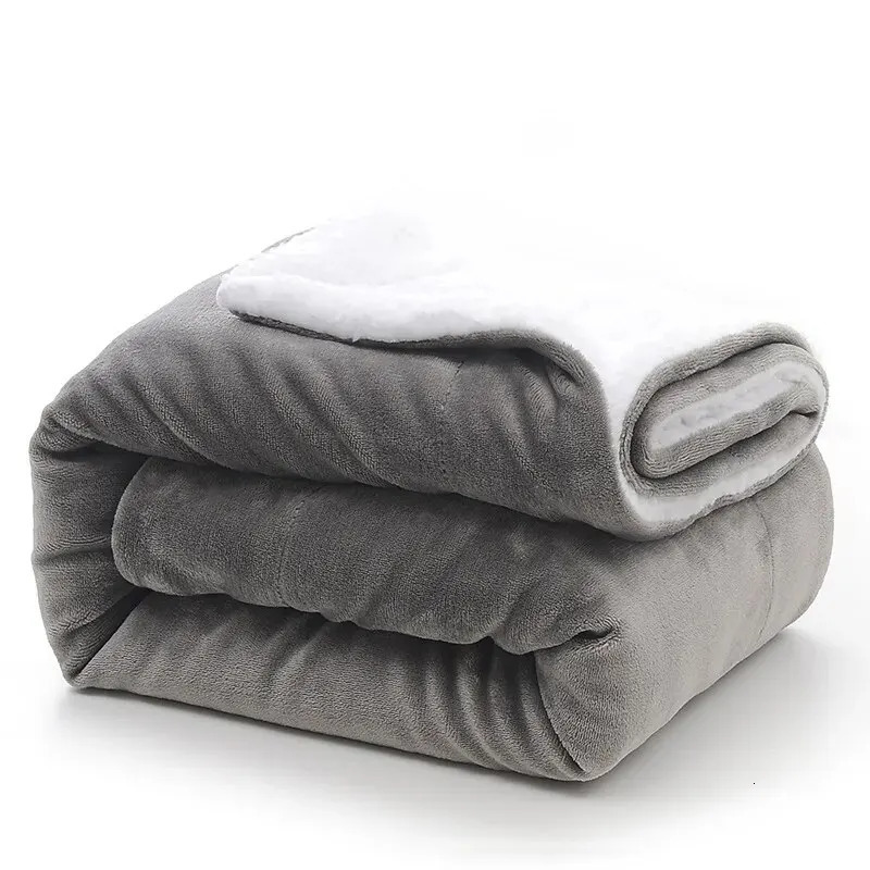 Large Sherpa Fleece Blanket Double Thick Soft Warm Bed Sofa Throw King Size Winter 240115