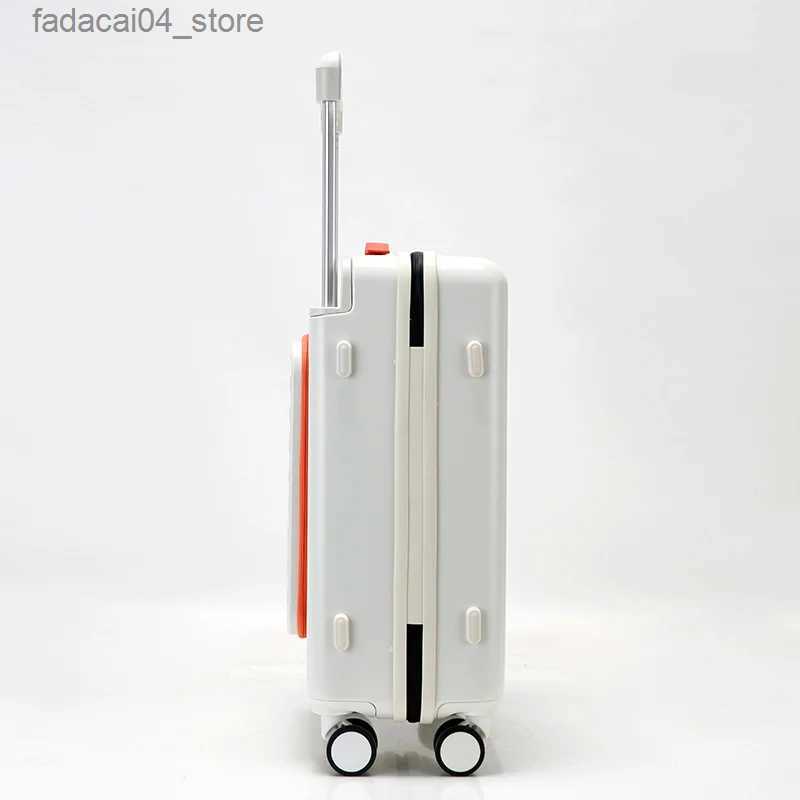 Suitcases Trolley Case for 20/24 inches Universal Wheels Travel Suitcase Rolling Luggage Case Rear Opening Wide Bar Lightweight Luggage Q240115