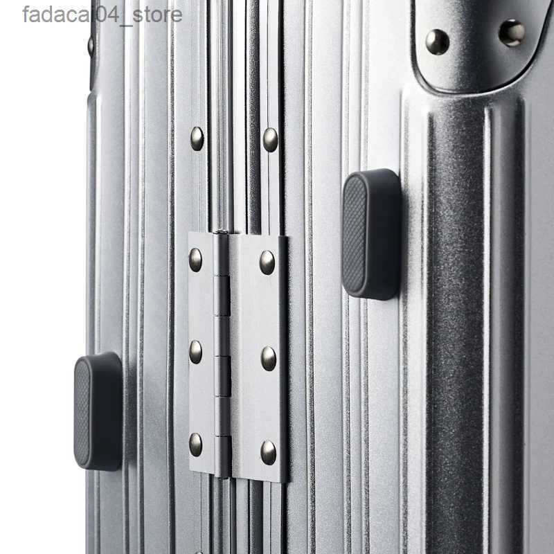 Suitcases Aluminum Magnesium Alloy Large Size Luggage Offers With Wheels Travel Suitcases With Wheels Free Shipping Cabin Fashion Suitcase Q240115