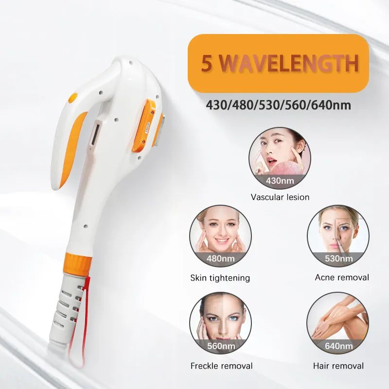 5 Wavelength E Light DPL Hair Removal Pain-free Depilation Narrow Spectrum IPL Rejuvenation Acne Spot Removal Photon Skin Beauty Instrument
