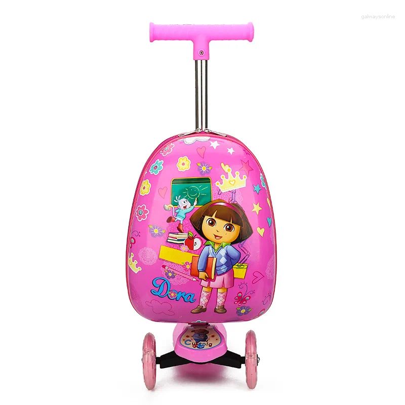 Suitcases Cute Skateboard Suit Scooter Children's Trolley Luggage Box 16 " Boys And Girls Lovely Carry-on Bag Student Travel