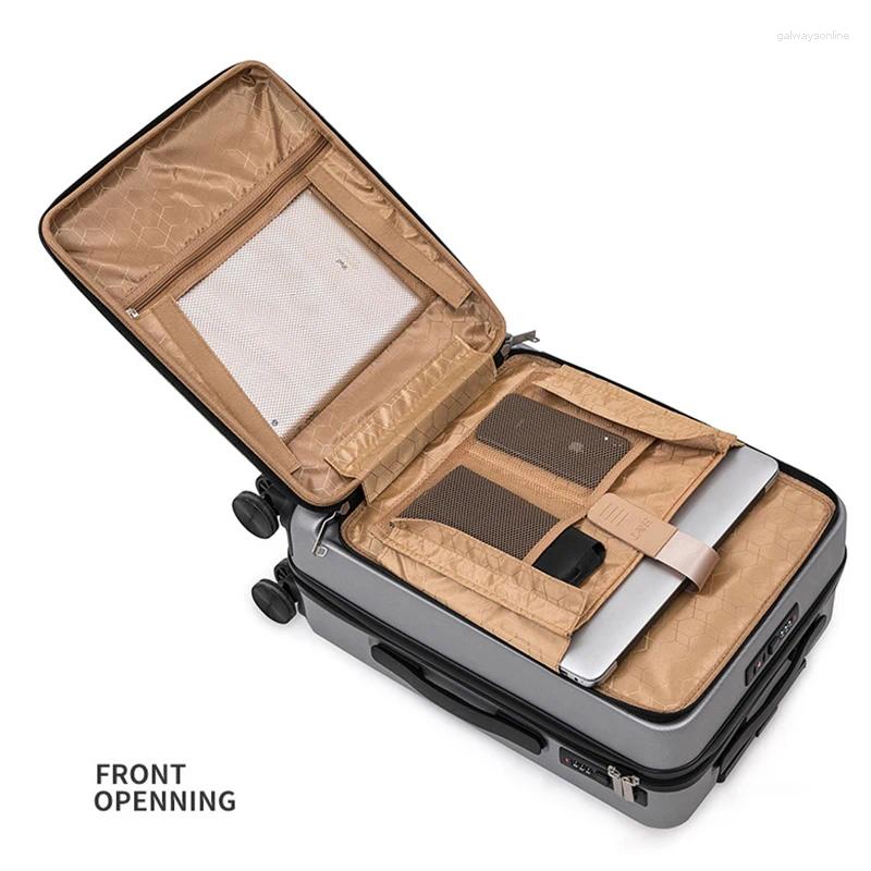 Suitcases 20"24"inch Rolling Luggage With Laptop Bag Business Travel Suit Men Universal Wheel Trolley PC Box