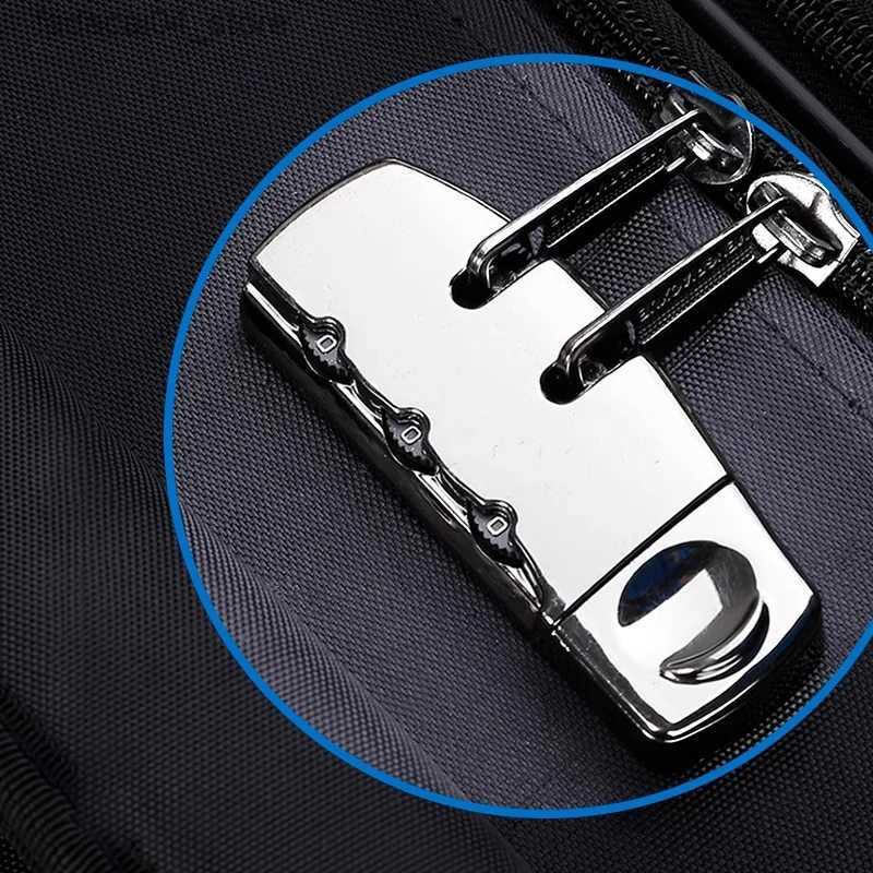 Suitcases 30 Large Capacity Black Luggage Waterproof Durable Trolley Case Oxford Cloth Detachable Spinner Wheel 20 Password Suitcase Q240115