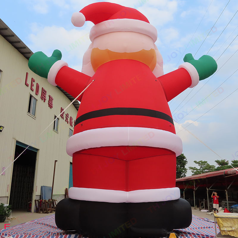 Outdoor Activities Customized Christmas Character Inflatable Lofty Santa Claus 12mH (40ft) With blower Giant Air Blown Santa Model Balloon for sale