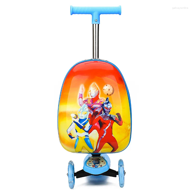 Suitcases Cute Skateboard Suit Scooter Children's Trolley Luggage Box 16 " Boys And Girls Lovely Carry-on Bag Student Travel