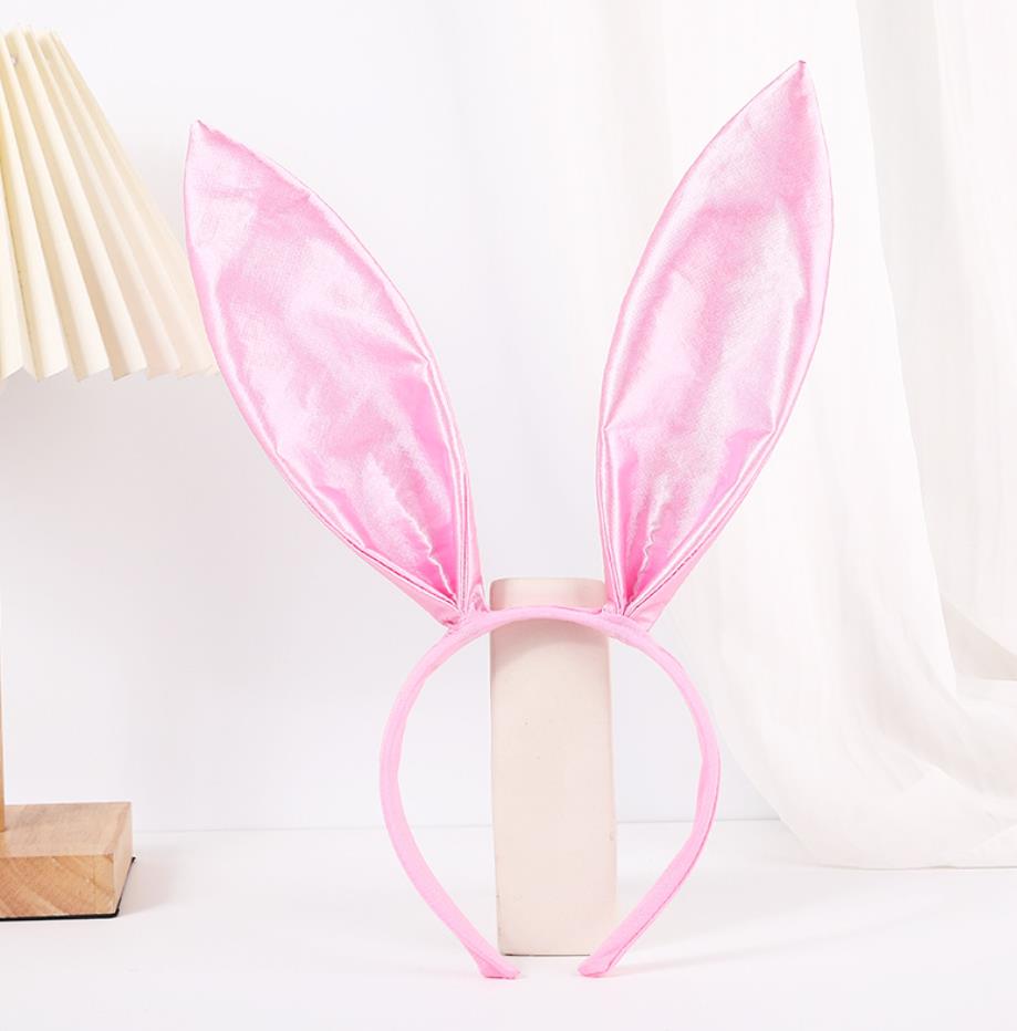 Bunny Ears Headband Sweet Rabbit Headband Satin Bunny Ears for Easter Party Prom Cosplay Costume Accessory