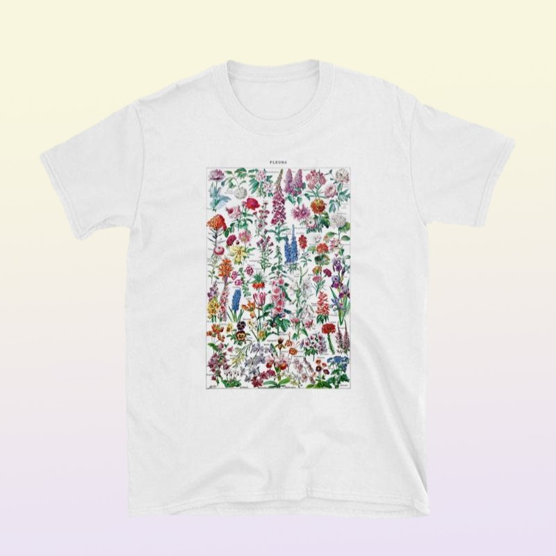 Women039s TShirt Vintage Wild Flower T Shirt Boho Chic Floral Print Women TShirts Cute Ladies Tops Aesthetic Cottagecore Clot5947870