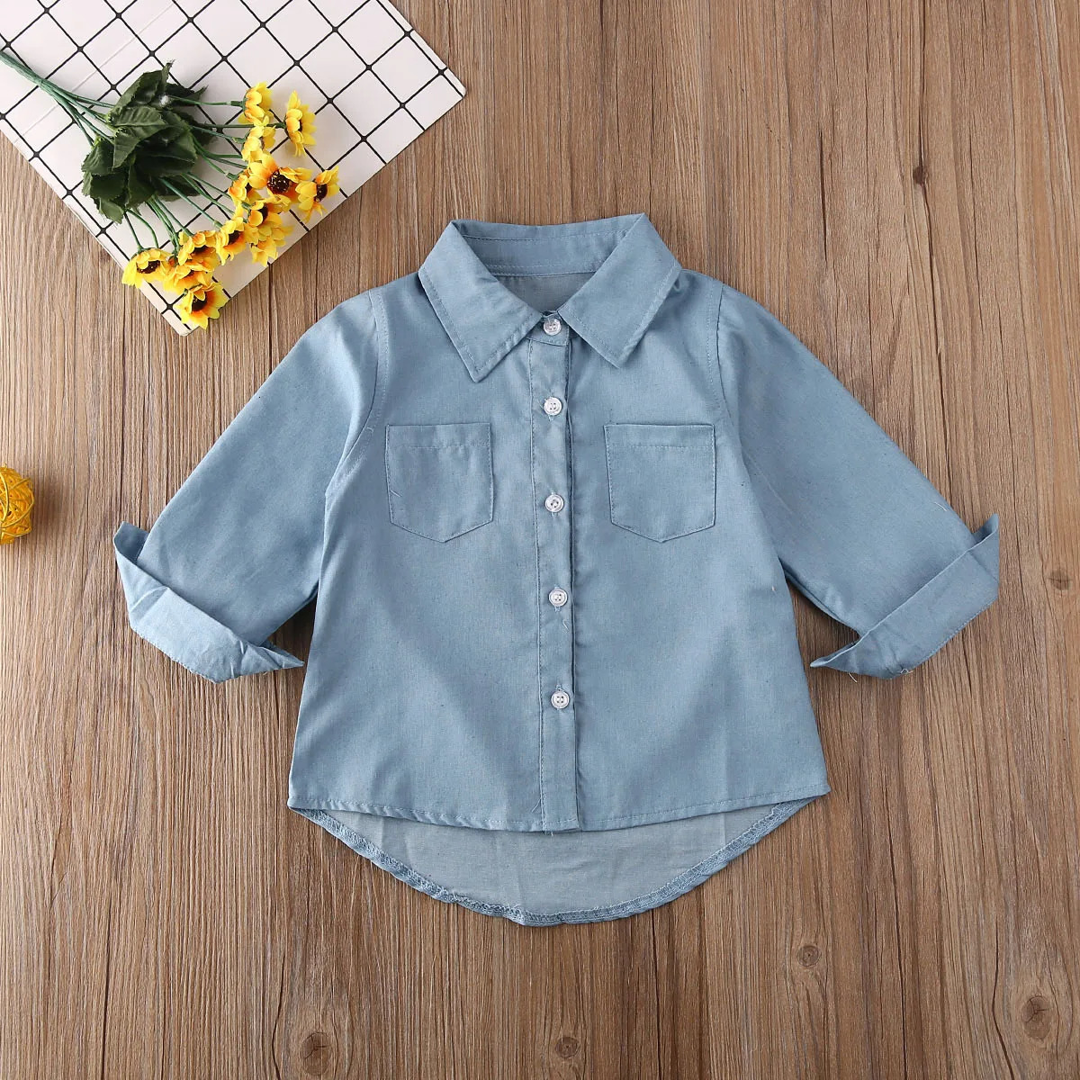 Citgeett Spring 2-7Years Toddler Kids Baby Girl Winter Clothes Denim Tops T-Shirt Warm Coat Letters Autumn Shirt 240113