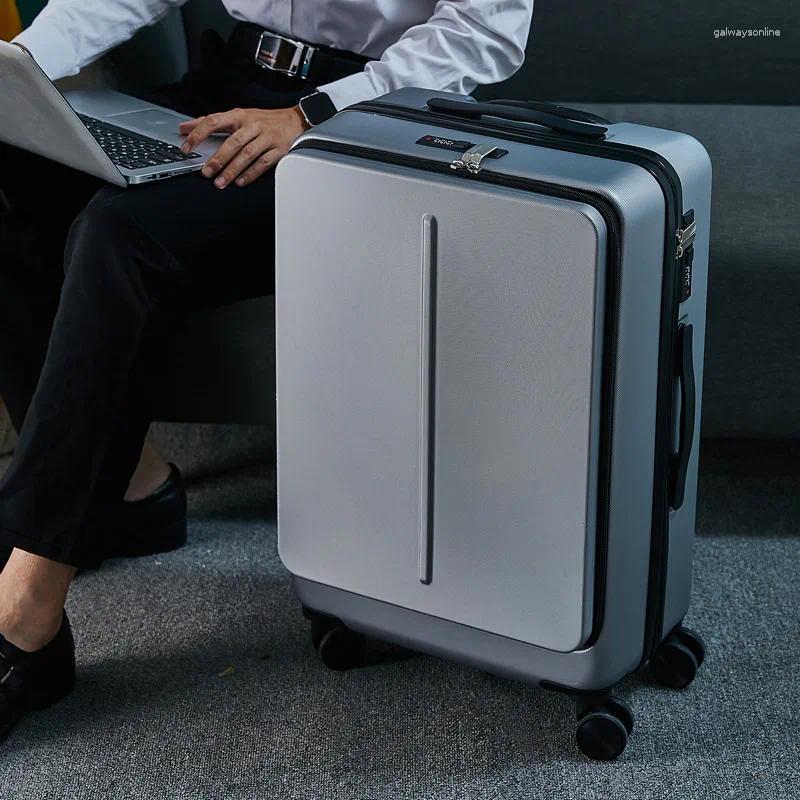 Suitcases 20"24"inch Rolling Luggage With Laptop Bag Business Travel Suit Men Universal Wheel Trolley PC Box