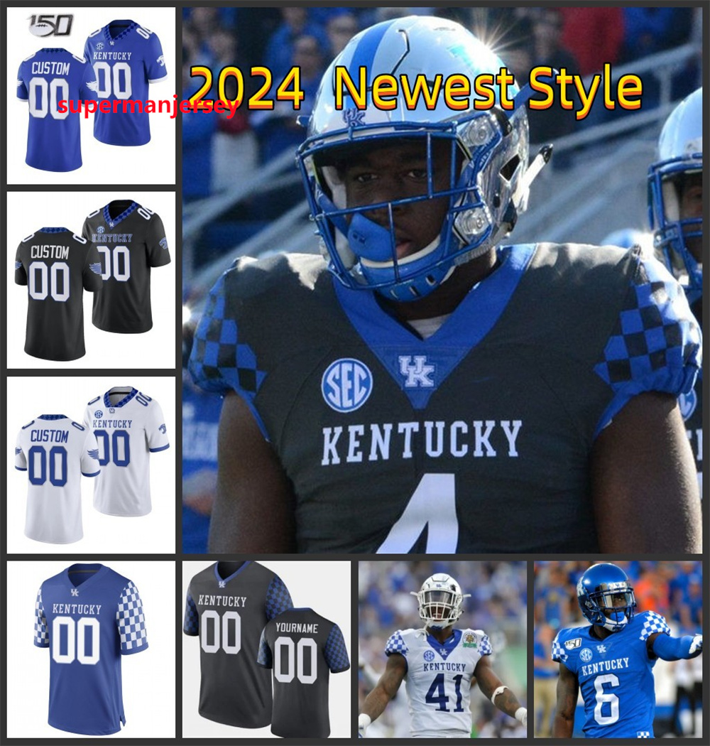 Darrion Henry-Young Kentucky Football Jersey Keaten Wade 6 Dane Key 5 Mike Drennen II Josaih Hayes Alex Afari Jr. Chris Oats Kentucky Wildcats Jerseys Custom Mens Youth