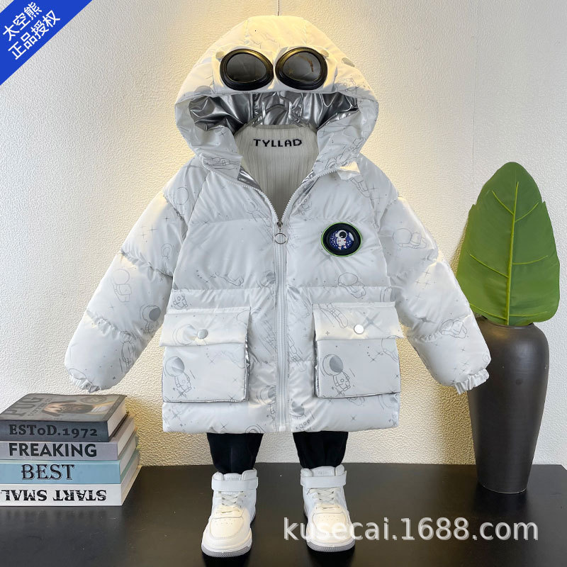 Down Coat Boys Down Jacket Coat Overcoat Cotton White Warm Thicken Winter Plus Size Children's Clothing 221128