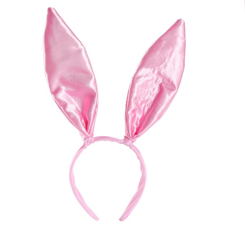 Bunny Ears Headband Sweet Rabbit Headband Satin Bunny Ears for Easter Party Prom Cosplay Costume Accessory