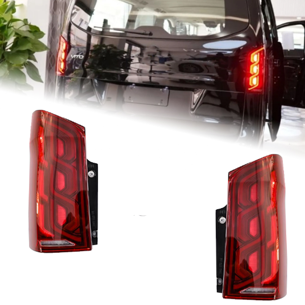 Car Rear Taillight for Benz Vito Tail Lights 2014-20 20 W447 LED Tail Lamp DRL Turn Signal Brake Lamp Accessory