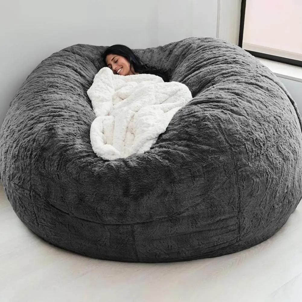 High Elastic Good Indoor Oversized Bean Bag Chair Cover Flexible Giant Sofa Washable Household Supplies 240115