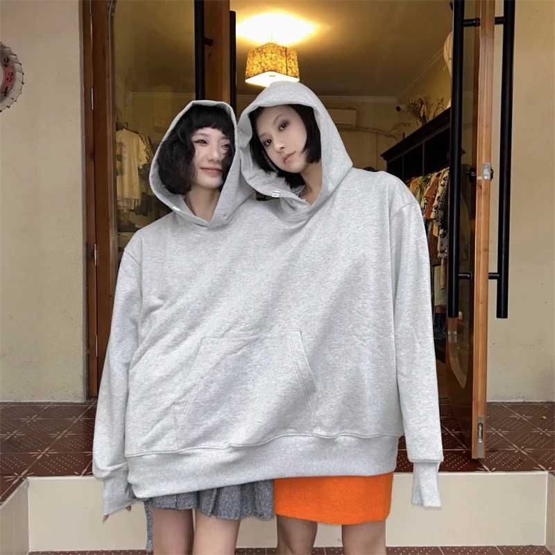 Mens Womens Two Person Ugly Hoodie Intimate Loose Solid Sweatshirt OnePiece Couples Pullover Holiday Party Jumpers Tops 240115