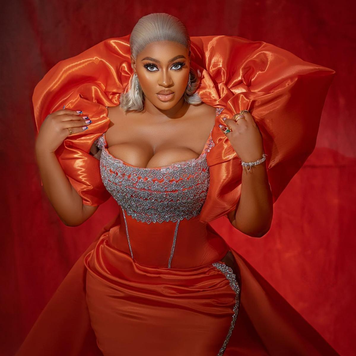 Orange Aso Ebi Prom Dresses for Black Women Mermaid Square Sexy High Split Formal Lace Beaded Evening Birthday Party Dress Second Reception Gowns ST79