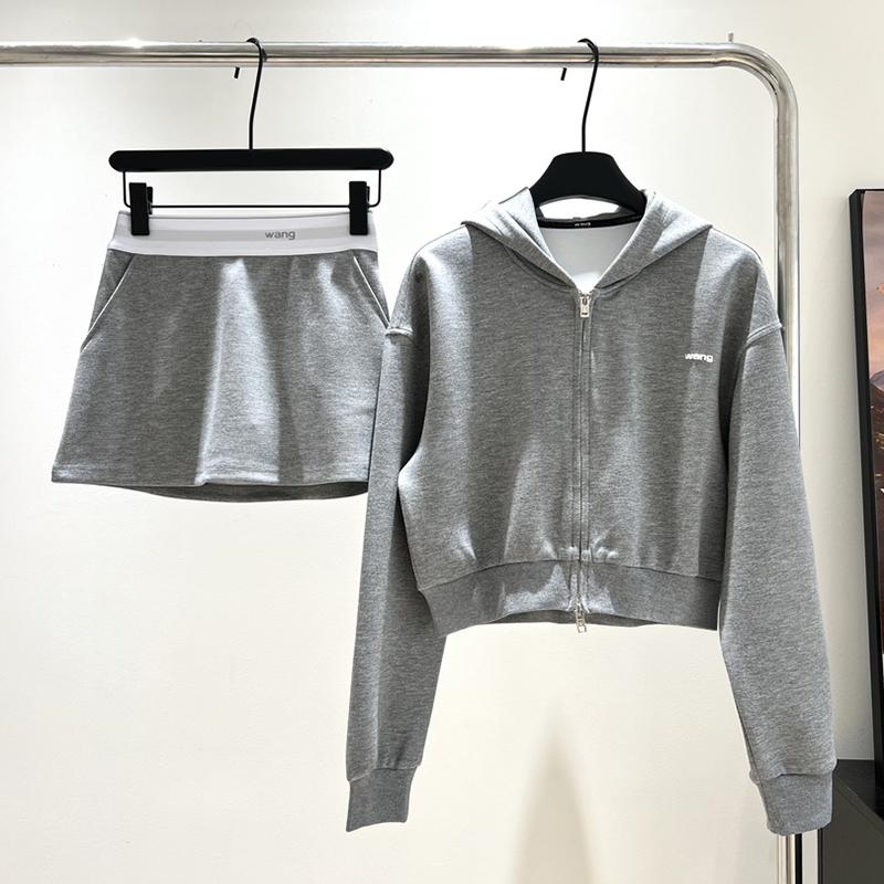 Brand Womens Tracksuits Letter Logo Hooded Short Skirt Sets 2 Pieces Long Sleeved Suit Elastic Waistband Casual Sportswear Top Quality with SML