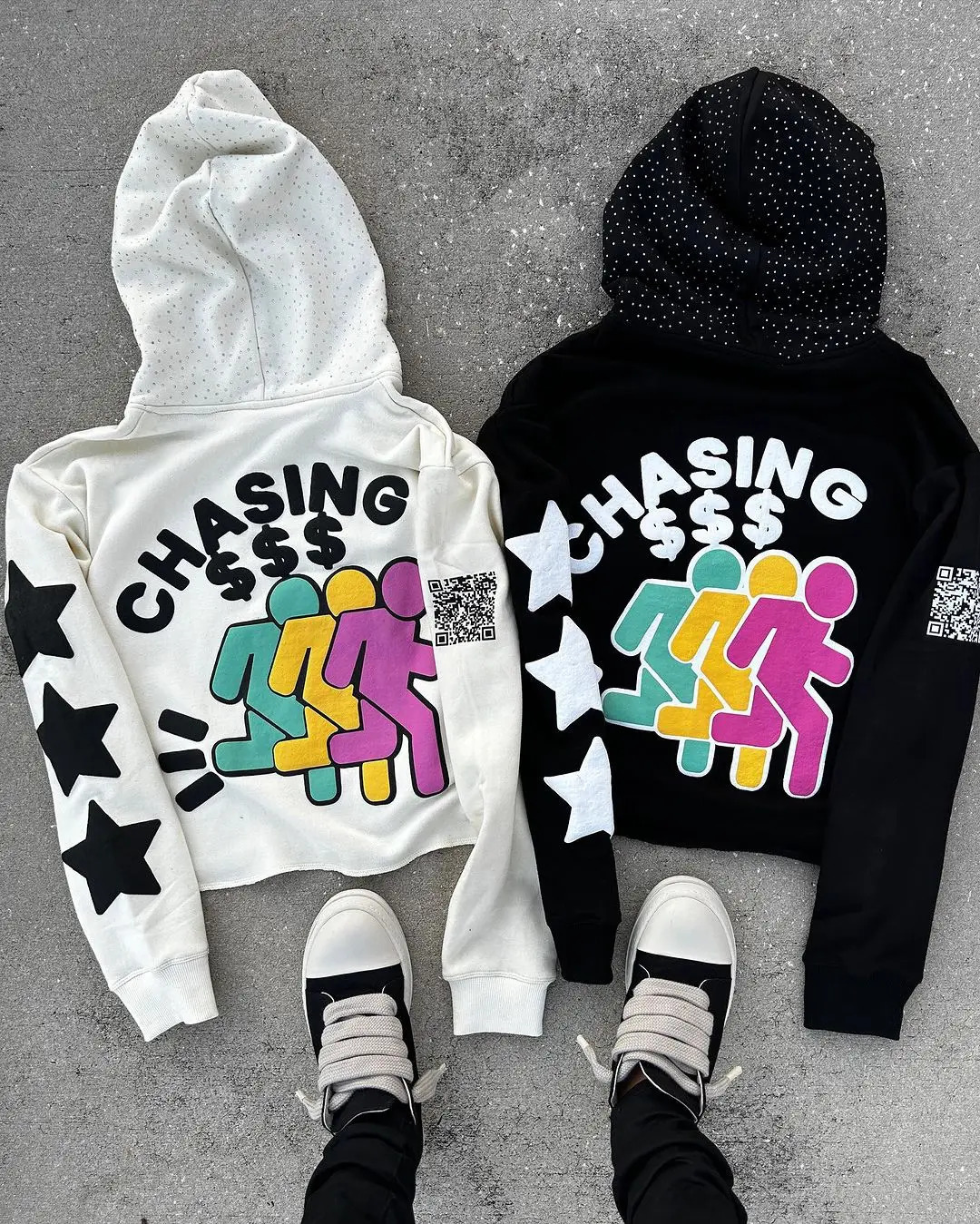 Korean Vintage Y2k Hip Hop Aesthetic Print Oversized Hoodie Casual Retro Gothic Fashion Ladies Tops Kawaii Clothes 240115