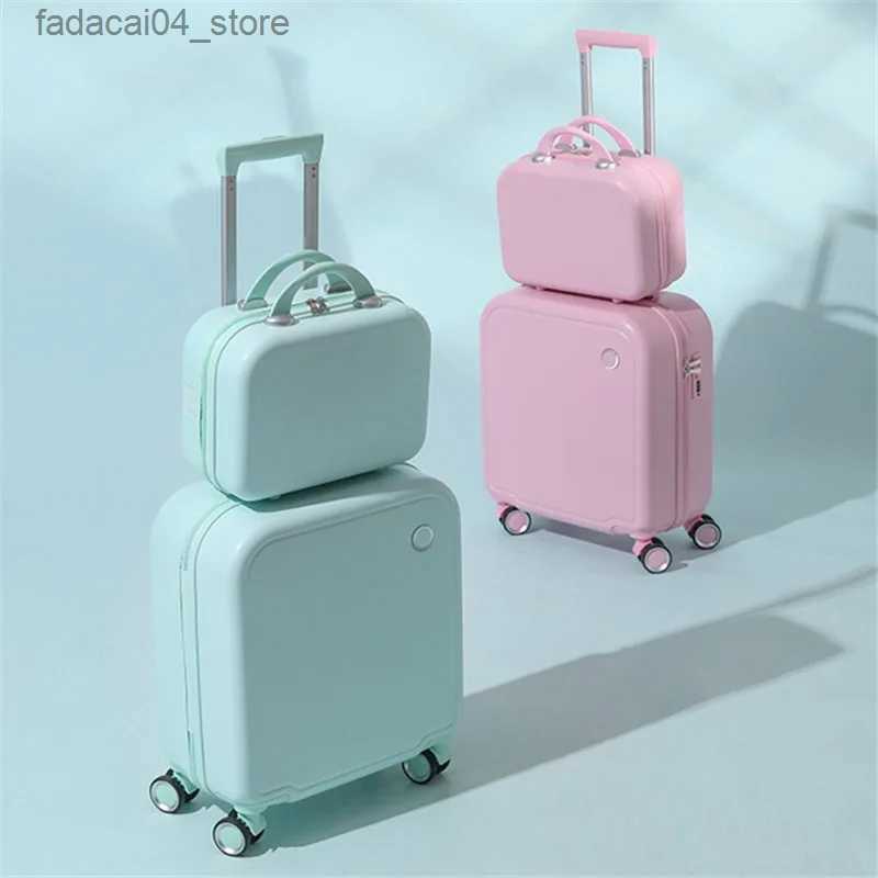 Suitcases Luggage Set Female Strong and Durable 20 Inch Small Suitcase 24 Inch Trolley Case Travel Boarding Trunk Q240115