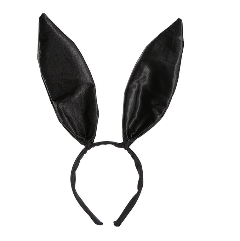 Bunny Ears Headband Sweet Rabbit Headband Satin Bunny Ears for Easter Party Prom Cosplay Costume Accessory
