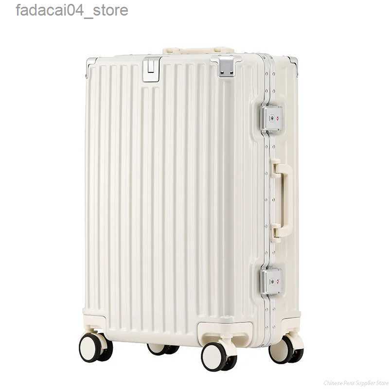 Suitcases Rolling Luggage Female 26 28 Strong Thick Durable Trolley Box Male 24 Travel Boarding Password Box Suitcase Soundproof Wheel Q240115