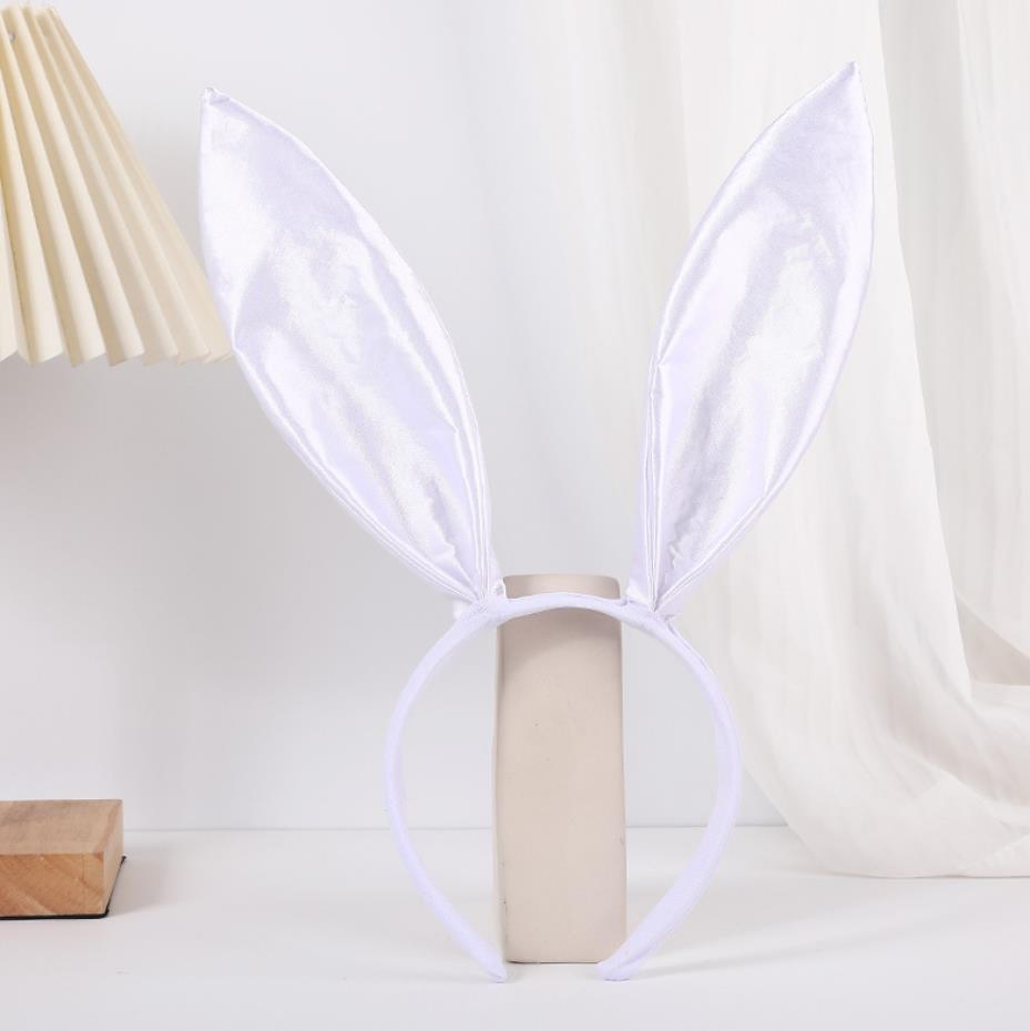 Bunny Ears Headband Sweet Rabbit Headband Satin Bunny Ears for Easter Party Prom Cosplay Costume Accessory