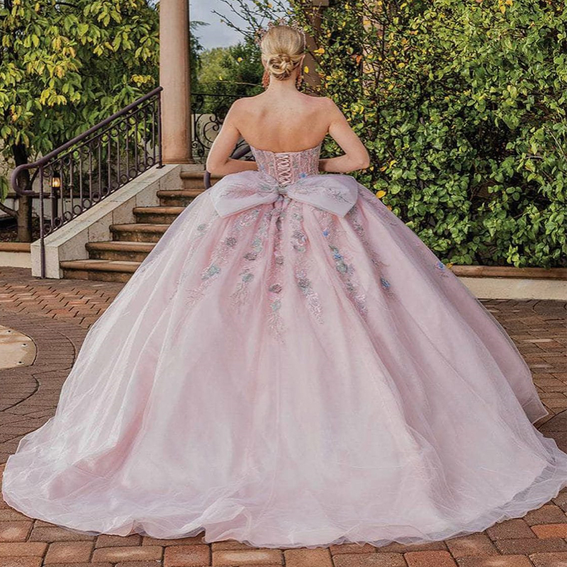 Pink Quinceanera Dresses 2024 wer Tulle Beading Off The Shoulder Party Dress Appliques Lace Up Court Train Prom Ball Gown