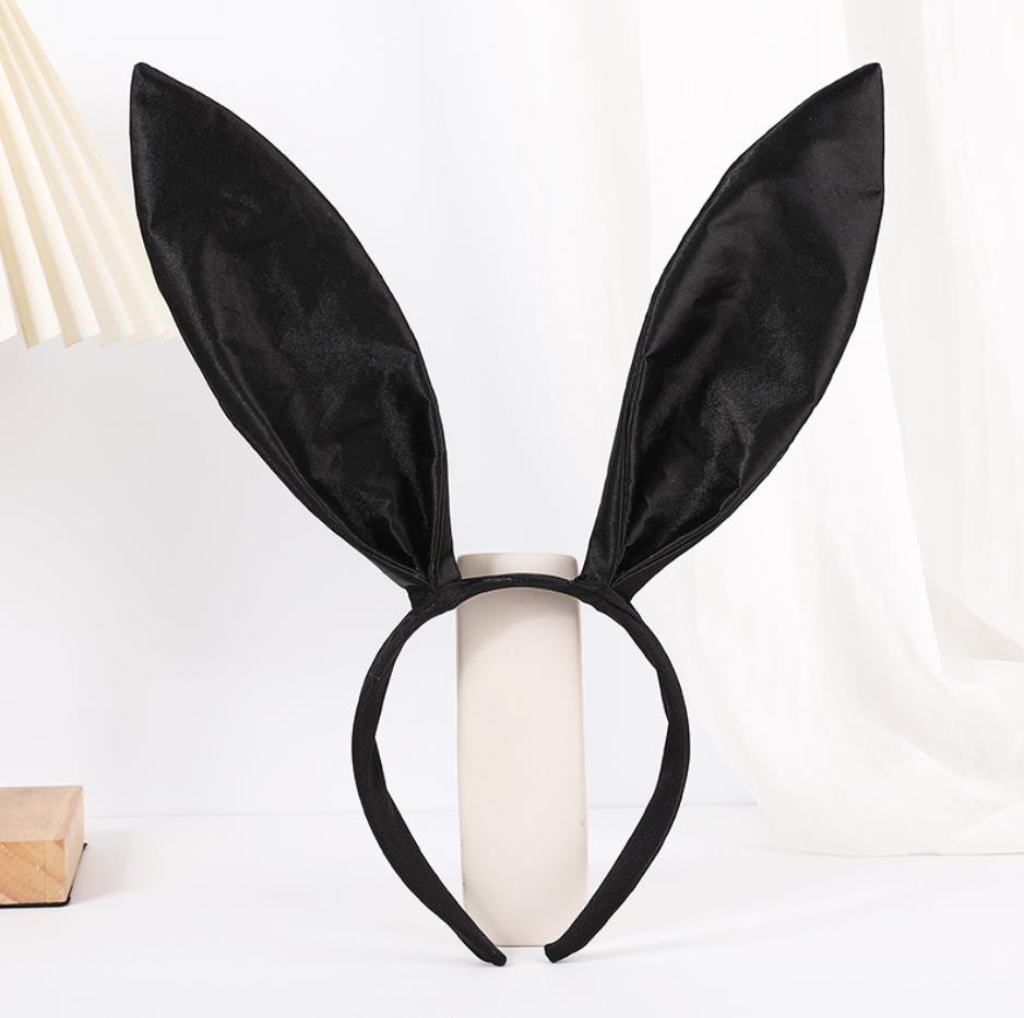 Bunny Ears Headband Sweet Rabbit Headband Satin Bunny Ears for Easter Party Prom Cosplay Costume Accessory