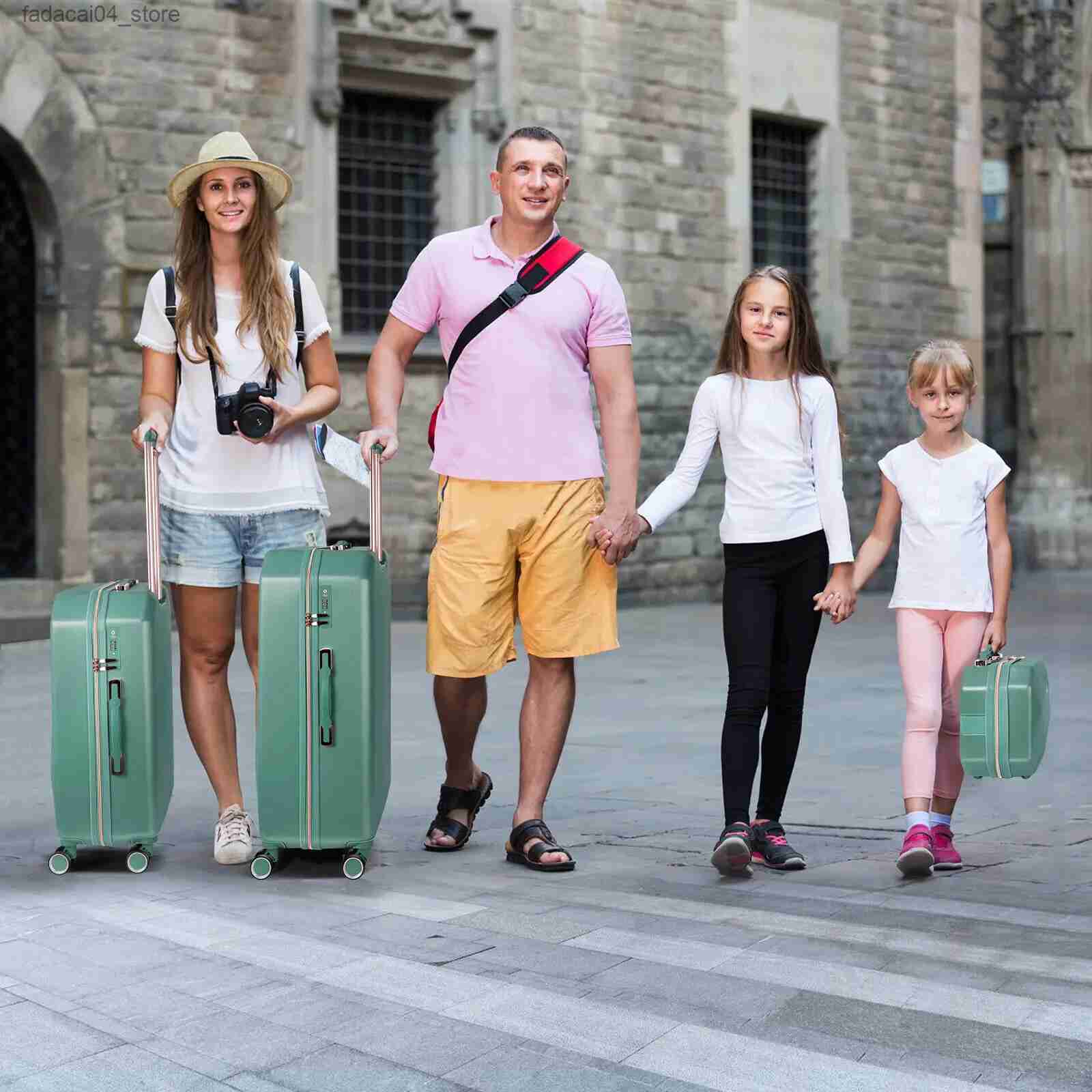Suitcases Luggage Set 5Pieces Hard Shell Suitcase Set Family Travel Luggage Suit Business Travel Boarding Luggage With TSA Lock Q240115
