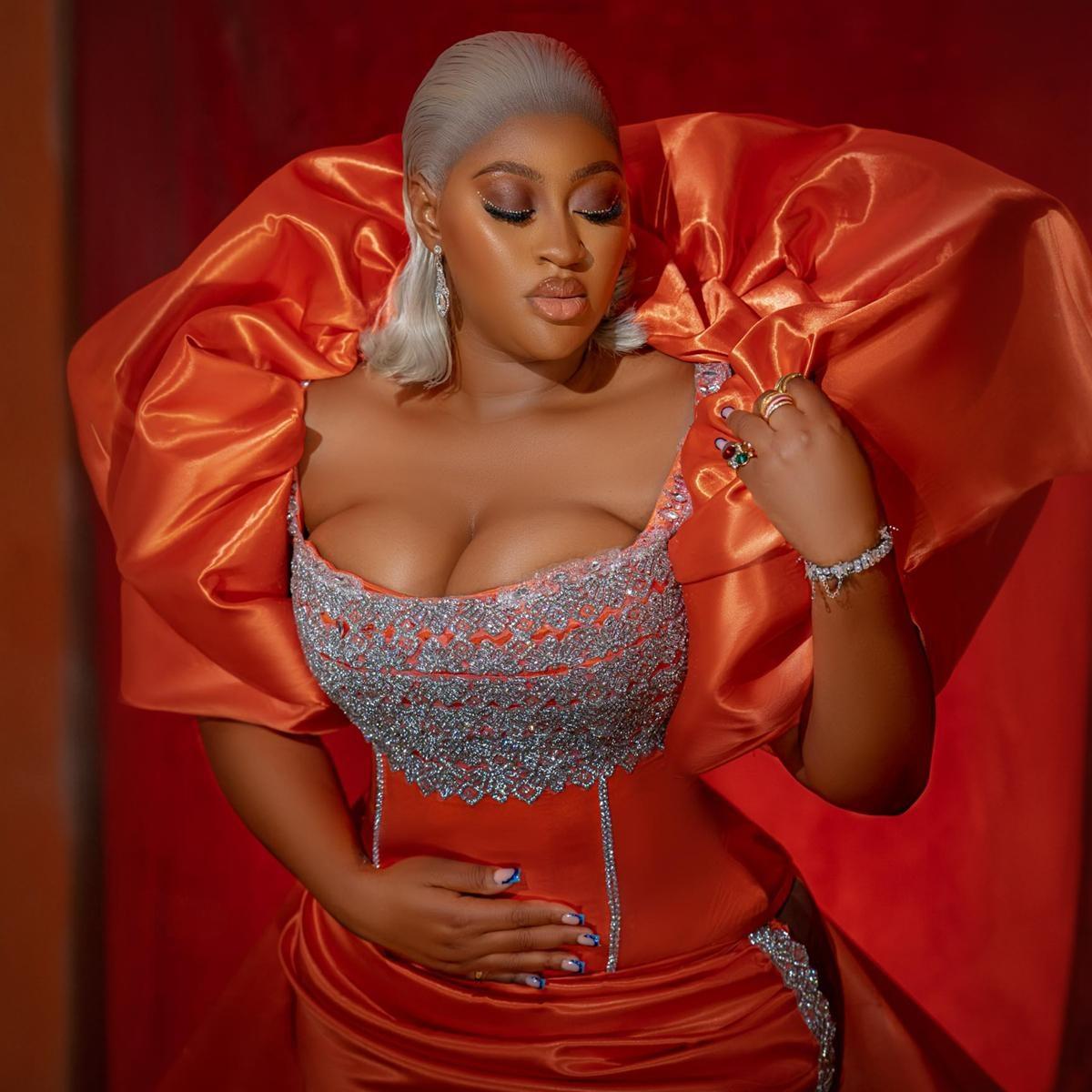 Orange Aso Ebi Prom Dresses for Black Women Mermaid Square Sexy High Split Formal Lace Beaded Evening Birthday Party Dress Second Reception Gowns ST79