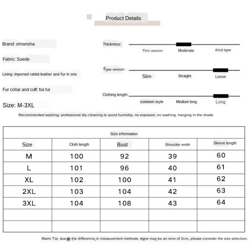 New Real Double Face Rabbit Fur Coat Women's Mid-Length Winter Close-Fitting Leather Fox Furs Collar Cuffs Fur Garments