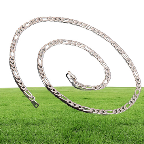 18K Real Gold Plated Figaro Chain Necklaces for Men High Quality Stainless Steel Mens Gold Chain Men Necklace Jewelry299I