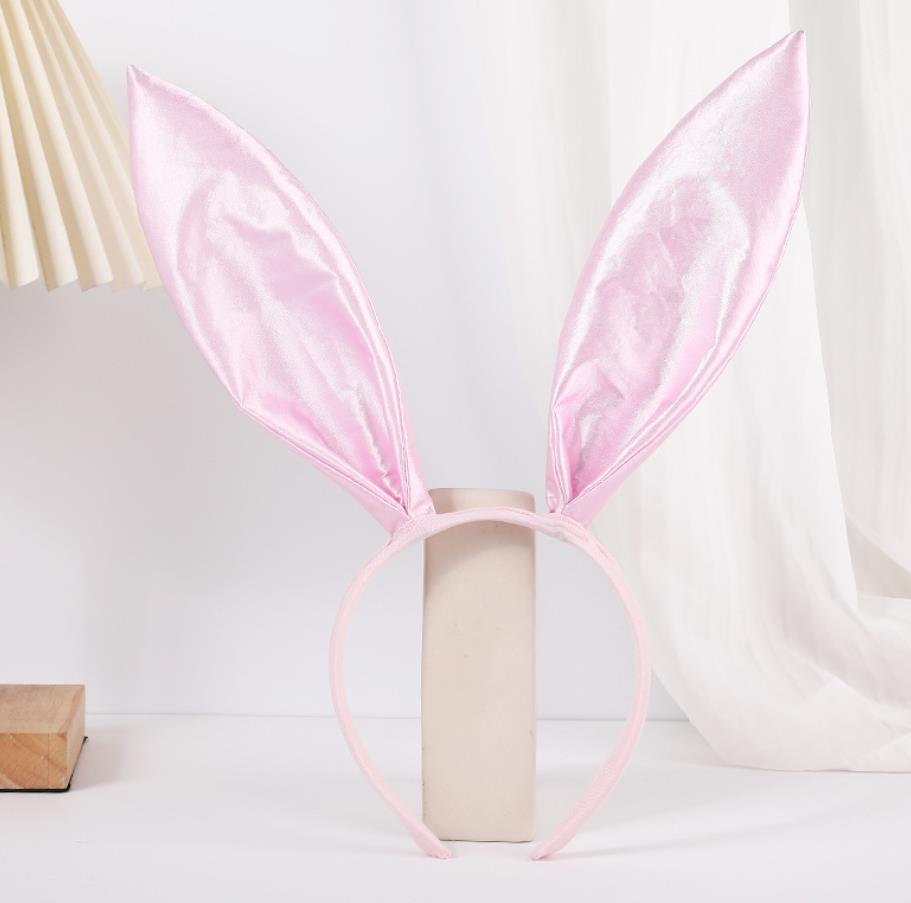 Bunny Ears Headband Sweet Rabbit Headband Satin Bunny Ears for Easter Party Prom Cosplay Costume Accessory