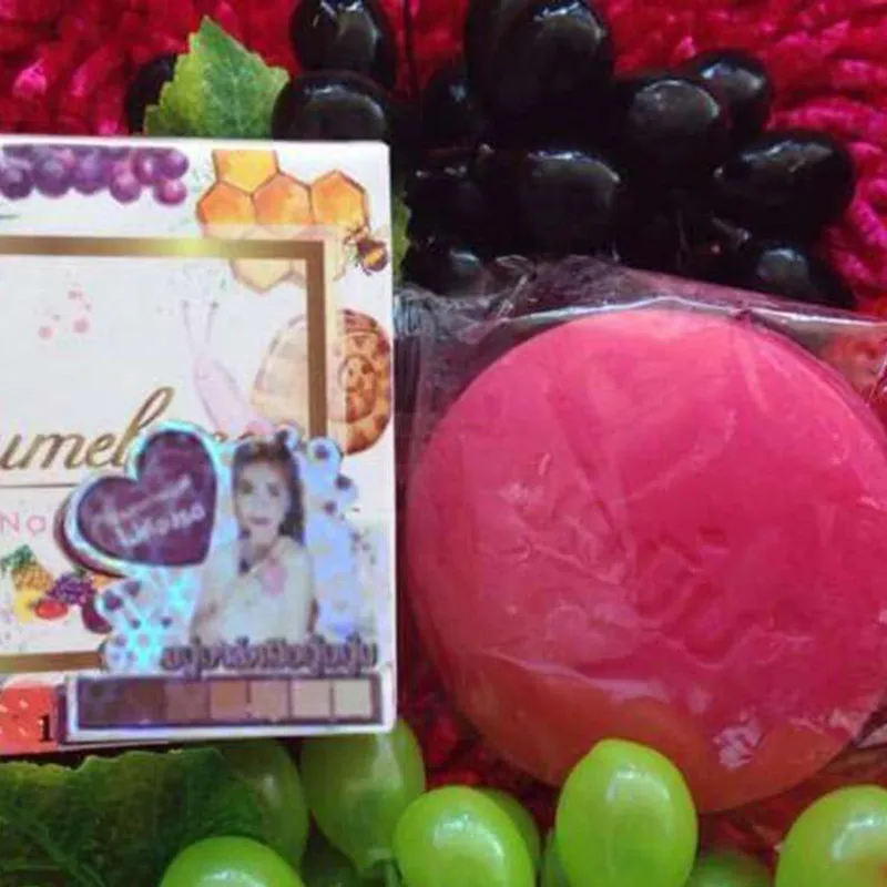 Bumebime Soap Handwork Whitening Soap with Fruit Essential Natural Mask White Bright Oil Soap with Sealed In Bag Retail Box LL