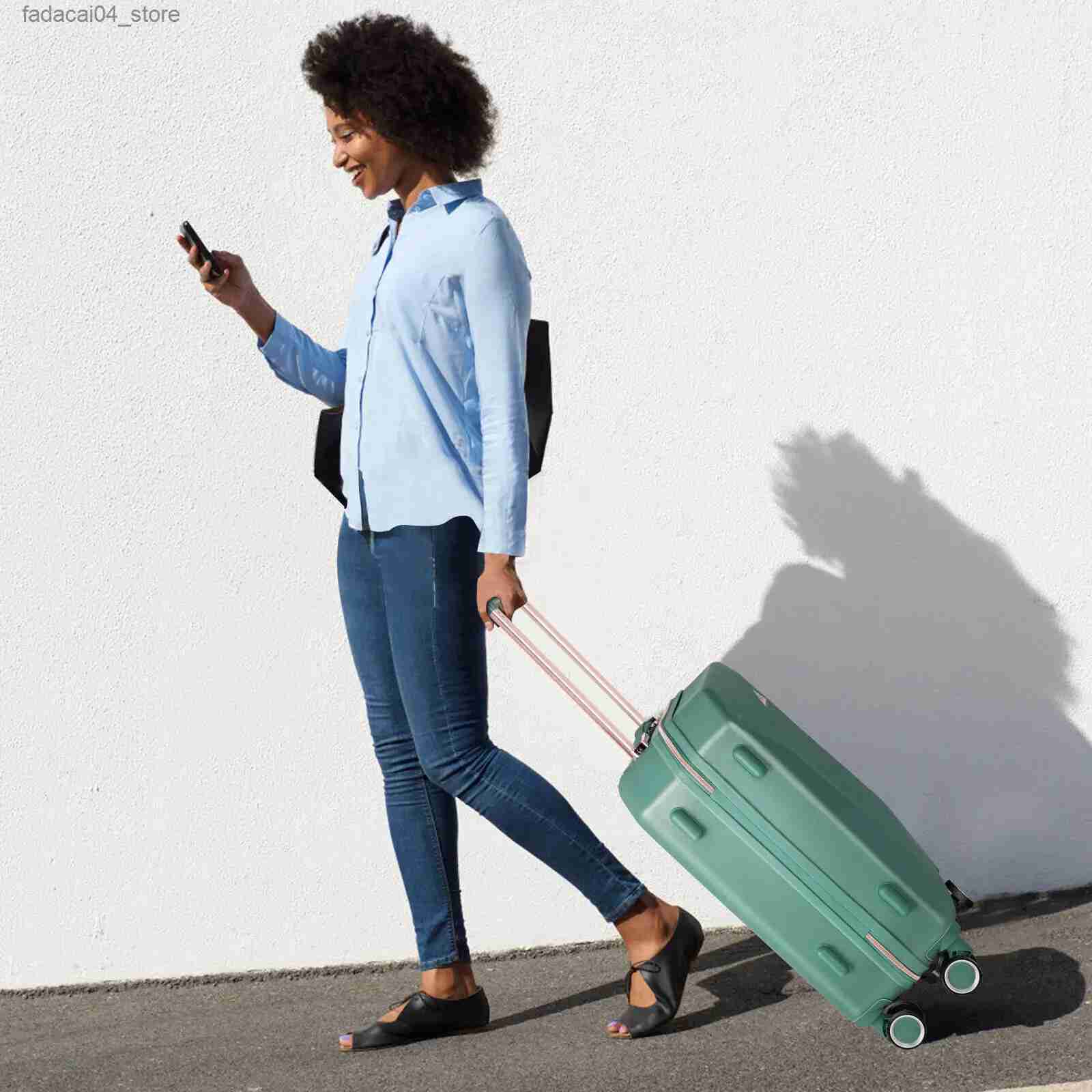 Suitcases Luggage Set 5Pieces Hard Shell Suitcase Set Family Travel Luggage Suit Business Travel Boarding Luggage With TSA Lock Q240115