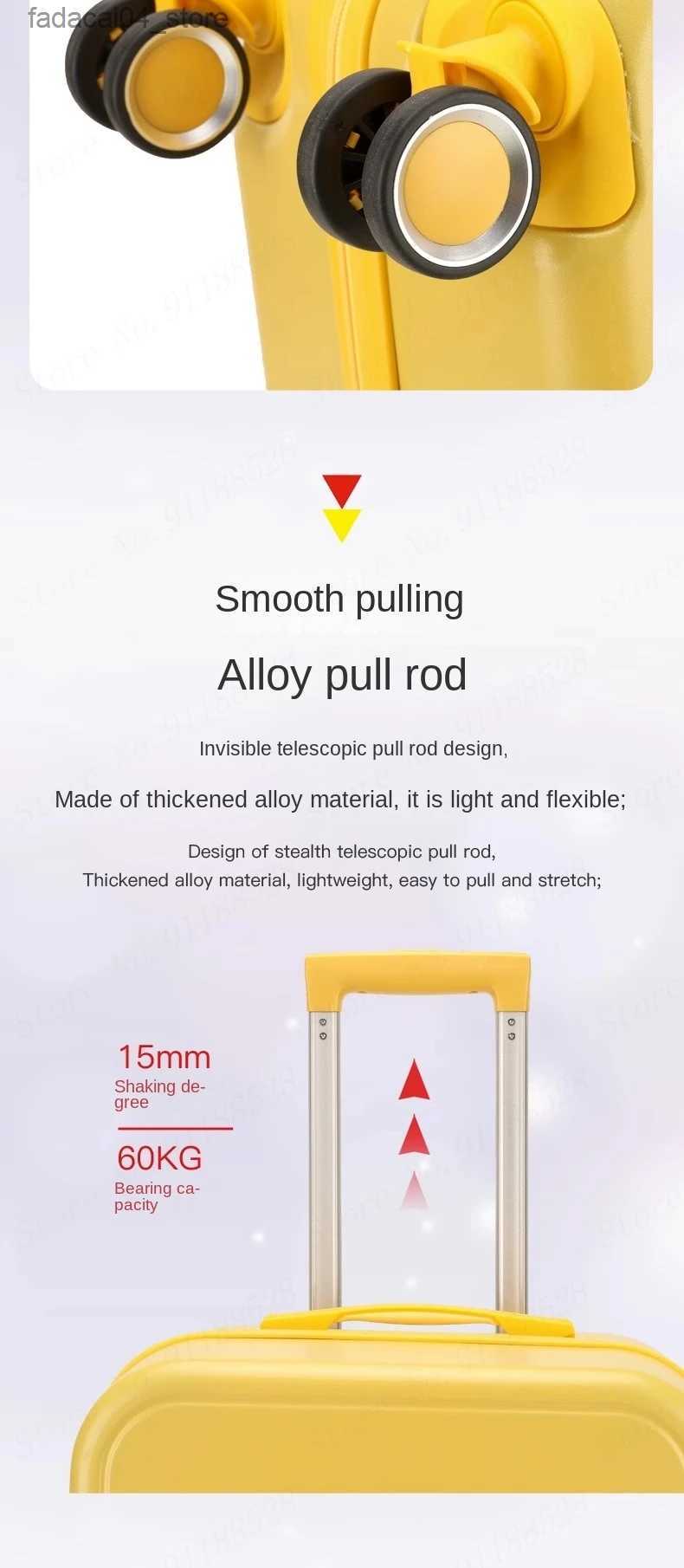 Suitcases Luggage Set Female Strong and Durable 20 Inch Small Suitcase 24 Inch Trolley Case Travel Boarding Trunk Q240115