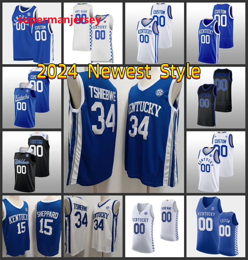 Reed Sheppard Kentucky Jersey 21 D. J. Wagner 23 Jourdon Burks 44 Zvonimir Ivisic Kentucky Wildcats Basketball Jerseys Custom Stitched Mens Youth