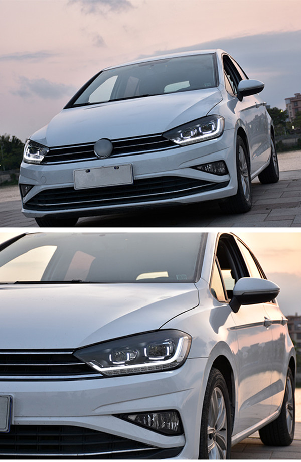 Head Lamp Auto Turn Signal High Beam Light for VW Golf Sportsvan LED Daytime Running Headlight 2016-2020