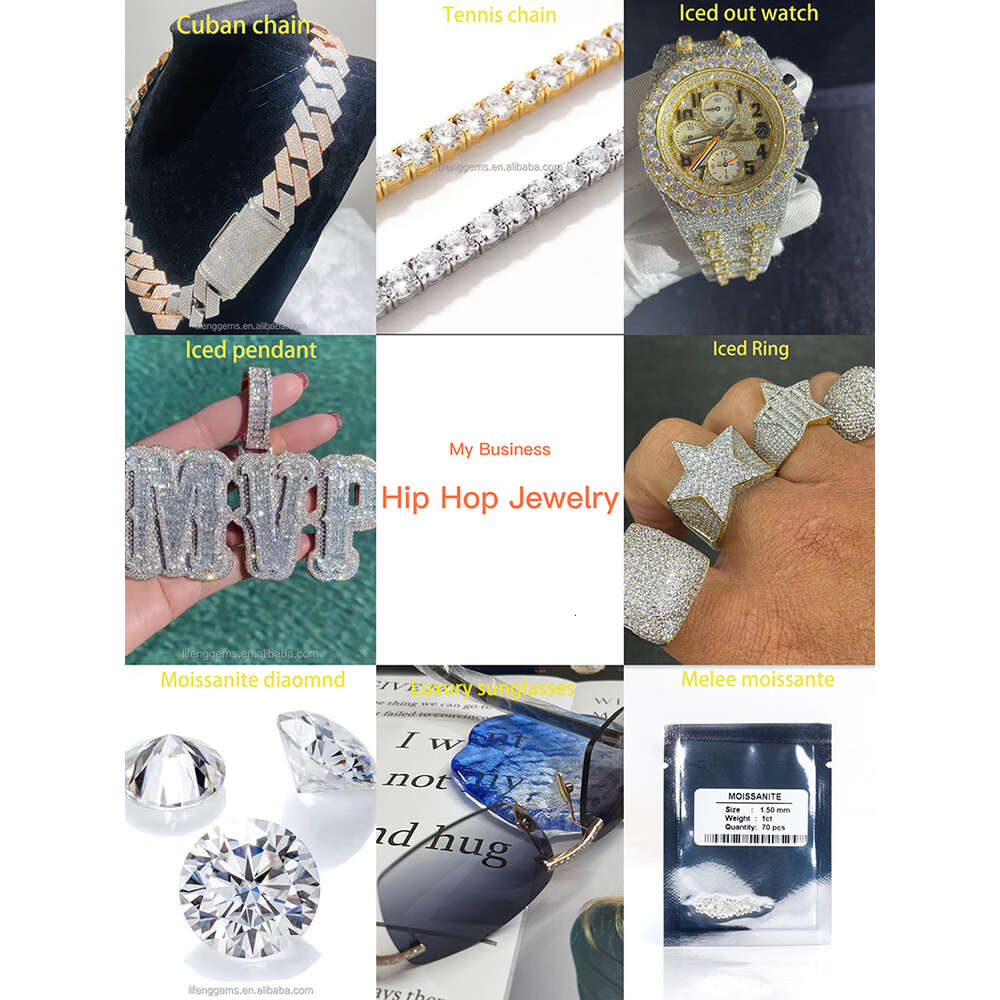 bracelet necklace mossanite 925 Sterling Silver Vvs d Color Moissanite Cuban Link Chain Gra Certificated Diamond Iced Out Diamond Cuban Link Bracelet