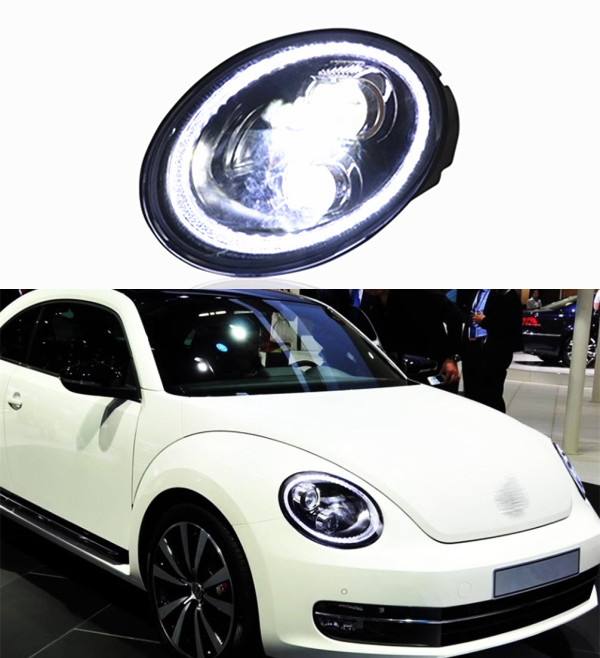 Head Light for VW Beetle LED Daytime Running Headlight 2006-2012 Turn Signal High Beam Lamp Projector Lens
