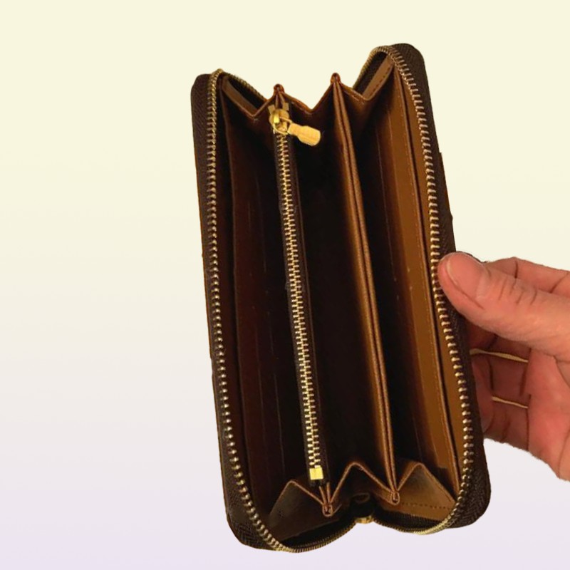 Designer ZIPPY WALLET Soft Leather Mens Womens Iconic textured Fashion Long Zipper Wallets Coin Purse Card Case Holder e Purse Crossbody Bag