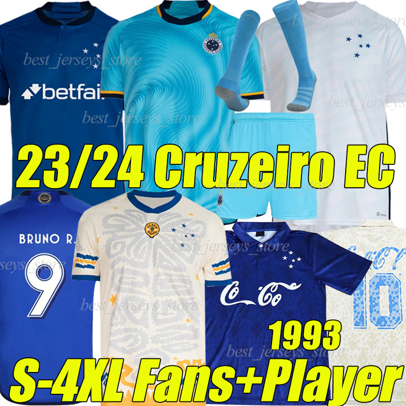 4XL 23/24 Cruzeiro Esporte Clube soccer jerseys third fans player version 2023 GIOVANNI EDU BRUNO JOSE ADRIANO 1993 94 retro football shirts Camiseta de Futbol